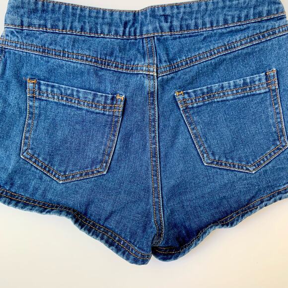 Forever 21 Blue Dark Denim Mid Rise Mini Shorts Women's Size Small - Picture 9 of 10